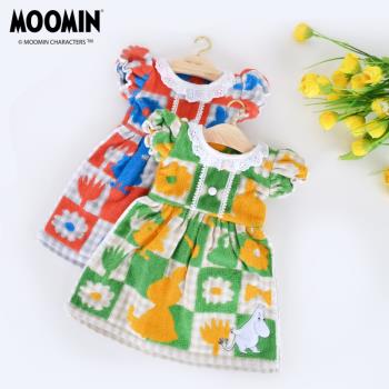 MOOMIN姆明純棉擦手巾卡通時尚柔軟吸水洗臉毛巾掛式小毛巾送掛架