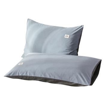 100%純棉枕套加枕芯純色全棉加厚枕頭套枕芯套家用48x74cm一對裝