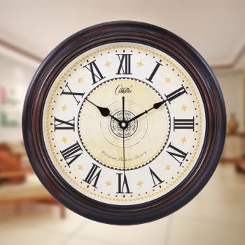 康巴絲復古掛鐘 家用歐式客廳靜音電子鐘古典懷舊時鐘大石英鐘表