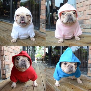 法鬥狗狗衣服寵物潮牌衛衣秋冬裝巴哥犬鬥牛幼犬加厚法牛衣服用品