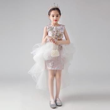 兒童生日走秀中式旗袍小女孩禮服