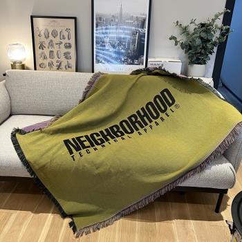 橄欖色Neighborhood裝飾休閑毯戶外露營房車床車佈置掛毯沙發毯子
