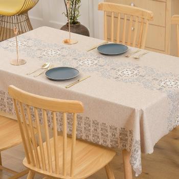 桌布防水防油防燙免洗餐桌布長方形臺布茶幾布桌墊ins網紅PVC北歐