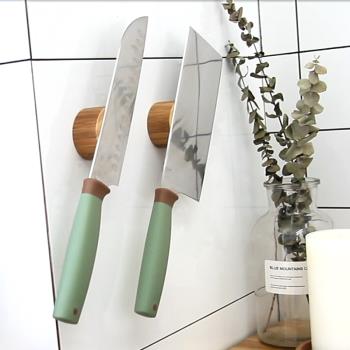 HST家居 磁力刀架 磁性刀架創意菜刀具收納架掛壁式廚房免打孔