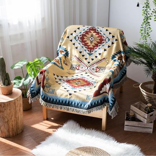 簡約單人沙發毯復古民族風野餐墊拍照布置蓋毯民宿裝飾掛毯裝飾毯