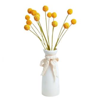 北歐網紅黃金球家居裝飾擺設小清新室內真花金槌花仿真花束配花