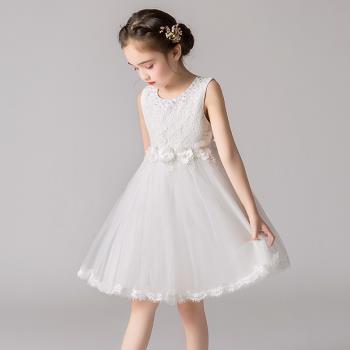 網紗白色禮服夏季兒童超仙公主裙
