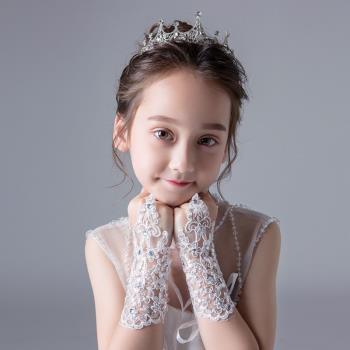 婚紗舞蹈鑲鉆手腕花裝飾兒童禮服