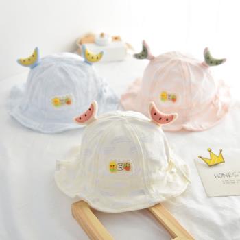 寶寶帽子春夏季薄款韓版男寶漁夫帽女寶寶嬰幼兒夏款嬰兒遮陽帽