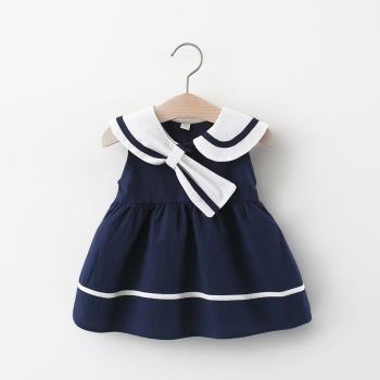 0-2-3歲夏裝學院風衣服6個月裙子