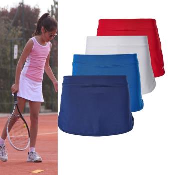 女兒童運動速干基本款網球短裙 防走光半身裙羽毛球裙褲 大碼