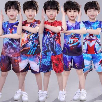 奧特曼夏季炫酷超人兒童運動套裝