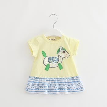 可愛日本大牌T恤裙小馬圖案童裝