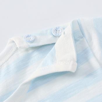 嬰兒睡衣夏季薄款寶寶短袖空調服純棉兒童家居服套裝男童女孩夏天