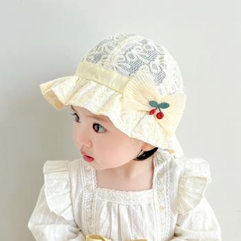 春夏季嬰兒帽子鏤空韓國時尚薄款