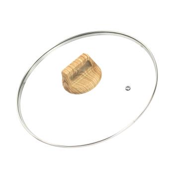 木紋透明可立通用平底炒菜鍋蓋