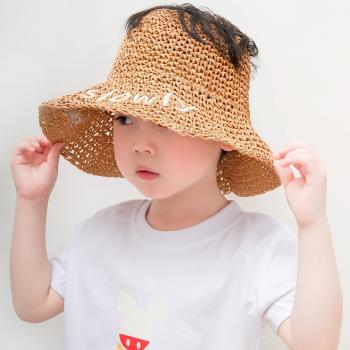 草帽遮陽防曬夏季韓版兒童帽子