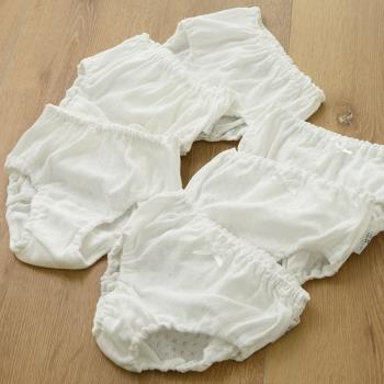 三件裝 兒童白色內衣 男童女童純棉網眼內褲面包褲透氣舒適 A類