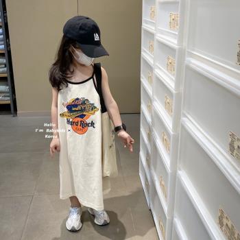 韓國洋氣吊帶裙夏季無袖童裝