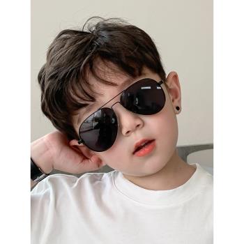 兒童太陽鏡潮飛行員男童墨鏡帥氣偏光防紫外線女童眼鏡男孩時尚酷