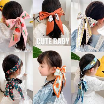 兒童韓國絲巾女孩復古可愛發帶