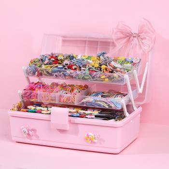 折疊收納盒桌面雜物創意透明粉色簡約首飾化妝品儲物盒防塵置物架