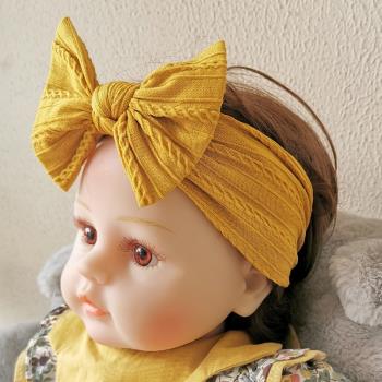ins新生嬰兒護囟門蝴蝶結發帶寶寶可愛造型頭飾韓國幼兒公主發飾