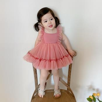 夏季西班牙連衣裙兒童公主tutu蓬蓬裙夏裝周歲女寶寶生日禮服裙子
