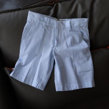 童裝 2-12歲男童純棉腰部可調節條紋休閑西裝短褲