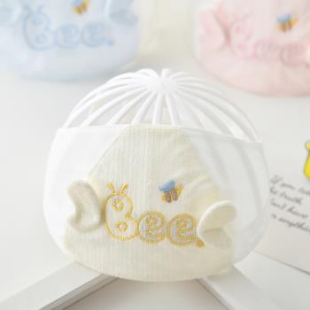 嬰兒護囟門帽子夏季新款可愛純棉男女寶寶胎帽卡通百搭四季氣門帽