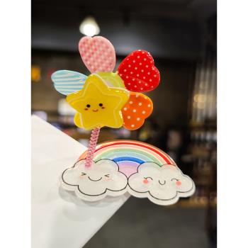 兒童創意風車公主彩虹玩具發卡