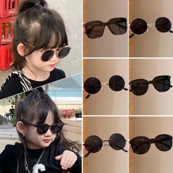 兒童防紫外線黑色墨鏡男童女童新款眼鏡寶寶男孩小女孩太陽鏡眼鏡