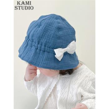 0-2歲小月齡春夏薄款純棉遮陽帽