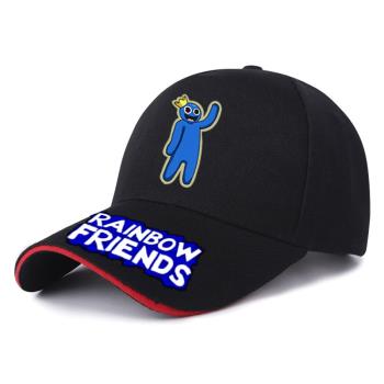 彩虹朋友Rainbow friends帽子印花卡通鴨舌帽夏季出行旅游遮陽帽