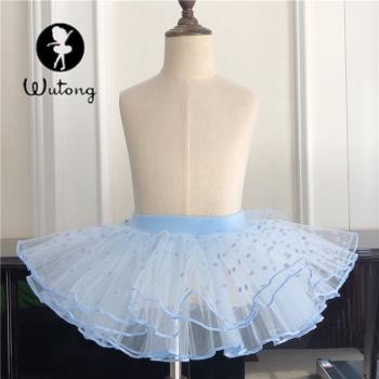 兒童芭蕾舞裙女童舞蹈裙演出服少兒舞蹈服裝練功服半截紗幼兒舞彤