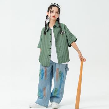 頑童範兒童街舞潮服套裝男童帥氣hiphop少兒嘻哈女童爵士舞演出服