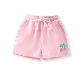 粉紅色寶寶純棉夏裝嬰兒小童短褲