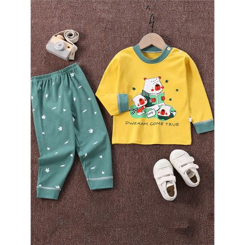 兒童秋衣秋褲套裝外穿一歲寶寶男寶女童秋冬內搭打底內衣睡覺衣服