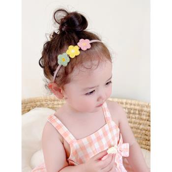 嬰兒發帶公主女寶寶周歲女童頭飾超萌可愛新生嬰幼兒韓版花朵發飾