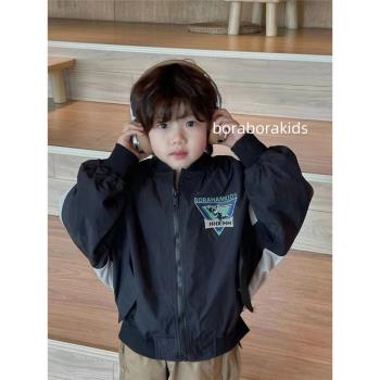 韓國棒球服外套拉鏈衫童裝