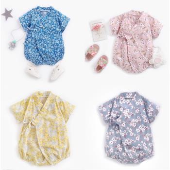 新生兒寶寶純棉和服0-1歲ins哈衣