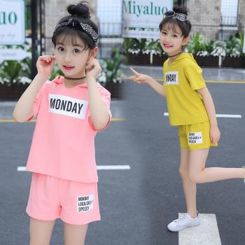 女童韓版時尚短褲兩件套夏裝