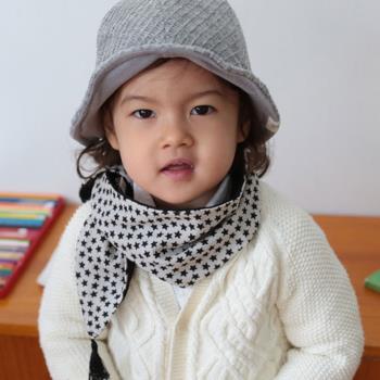 韓國進口寶寶圍巾春秋純棉女童嬰兒童男童嬰童圍脖薄款小月齡