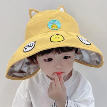 寶寶女童夏季防紫外線漁夫帽