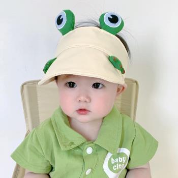 夏季寶寶大檐透氣可折疊嬰兒帽子
