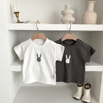 嬰兒T恤卡通短袖衣服夏季薄款男女寶寶半袖上衣0-2歲1兒童打底衫