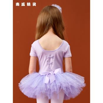 舞蹈服兒童女練功服短袖夏季女童跳舞服裝考級女孩中國舞芭蕾舞裙