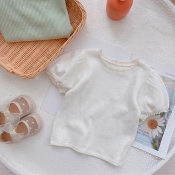 夏季女寶寶T恤薄款韓版童裝兒童洋氣半袖上衣小清新嬰兒短袖衣服