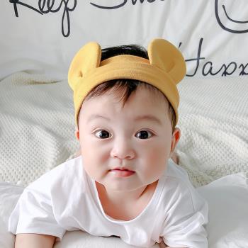 嬰兒囟門帽可愛男女寶寶純棉發帶