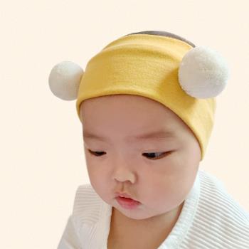 護囟門帽嬰兒可愛純棉透氣發飾
